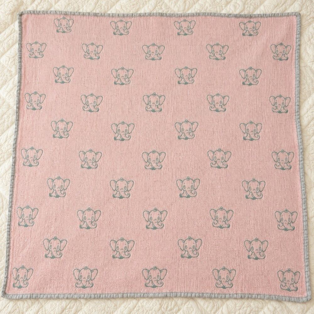 Melien Disney Dumbo Pink Cotton Baby Blanket 45x45” Made in Turkey
